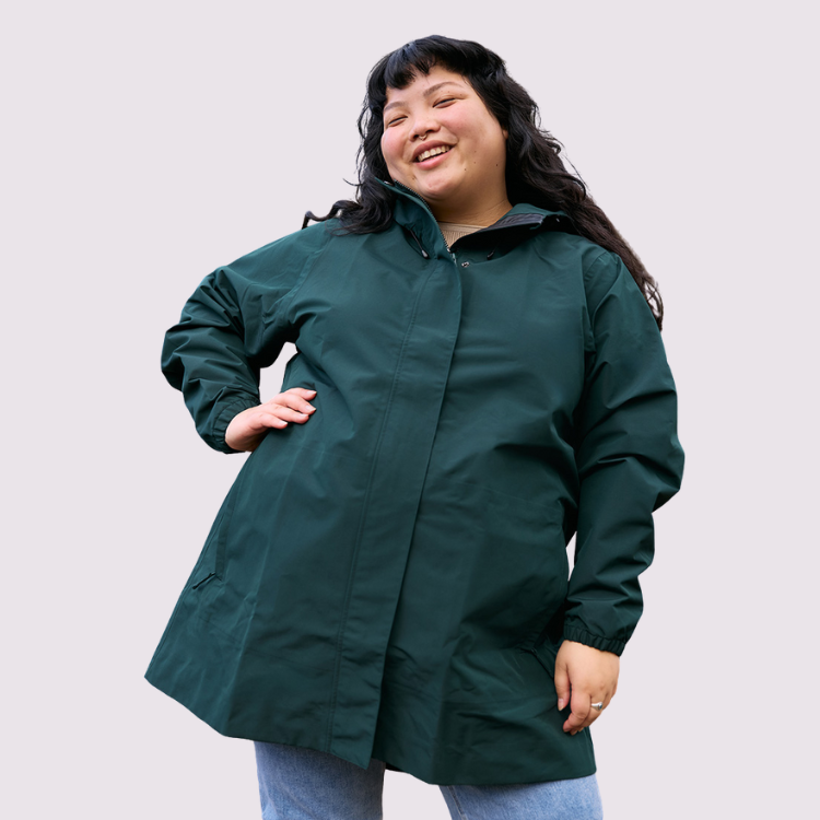 Amble Women's Refuge Waterproof Jacket | Plus Size Rain Coat