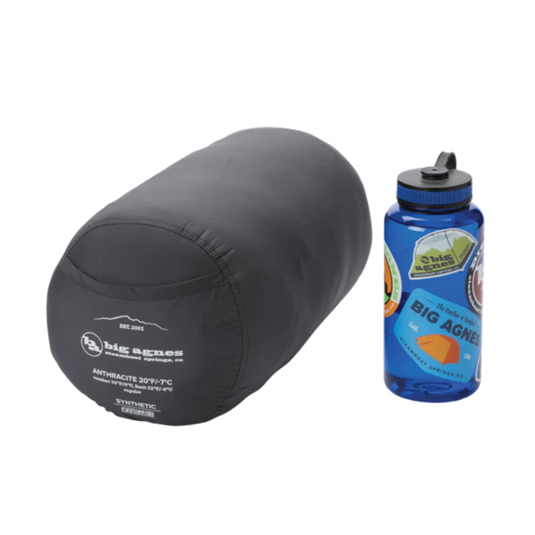 Big Agnes Anthracite 20 Synthetic Sleeping Bag – Wide Long