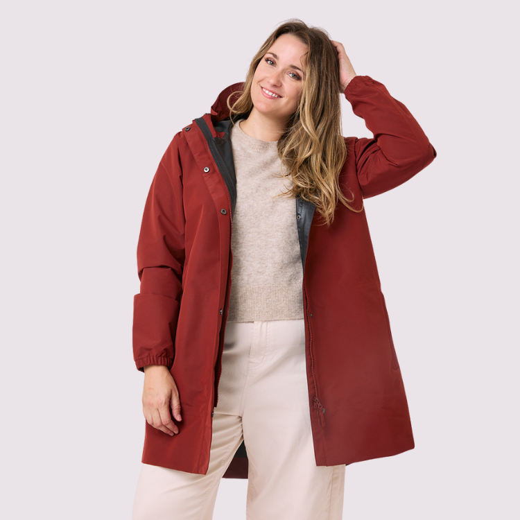 Amble Women's Refuge Waterproof Jacket | Plus Size Rain Coat
