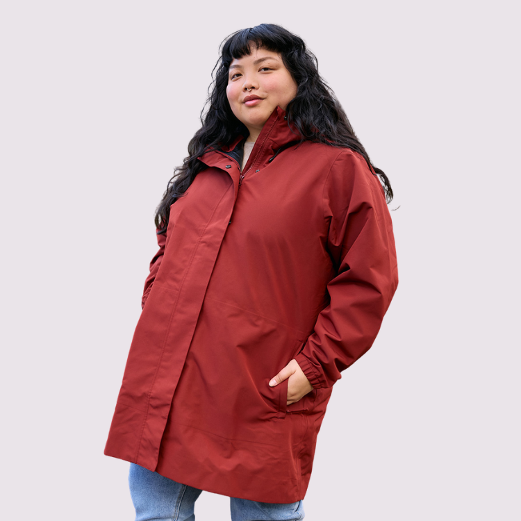 Amble Women's Refuge Waterproof Jacket | Plus Size Rain Coat
