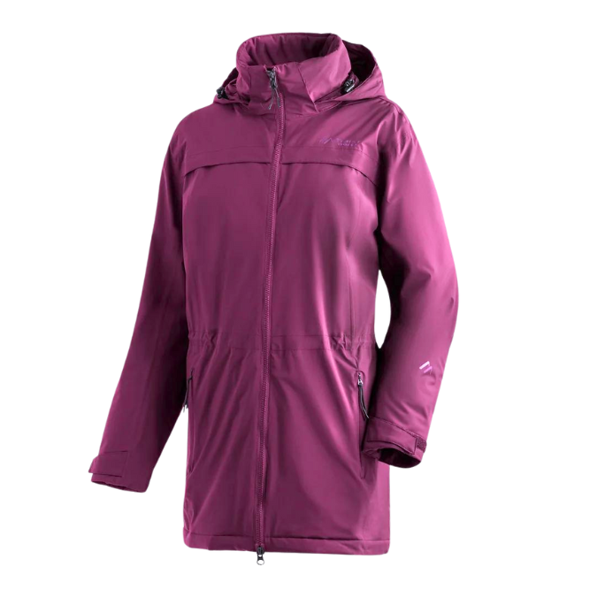 Purple raincoat on a white background