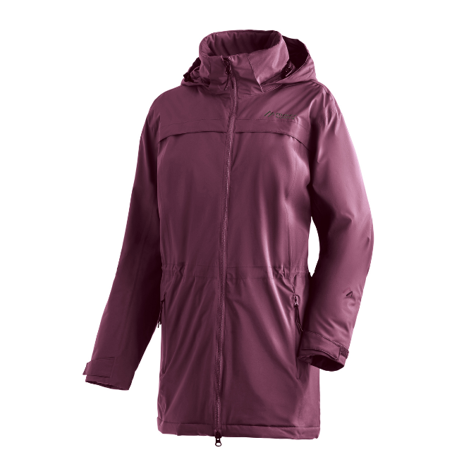 Purple raincoat on a white background