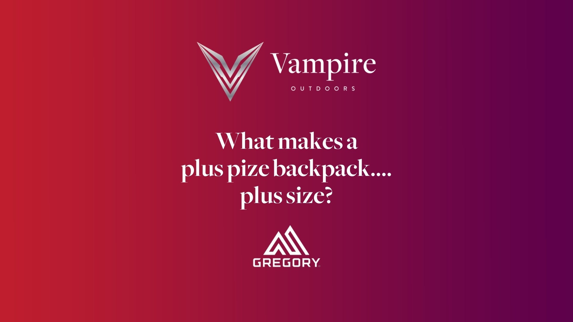 Load video: Rebecca from Vampire Outdoors introduces the features of Gregory plus size backpacks