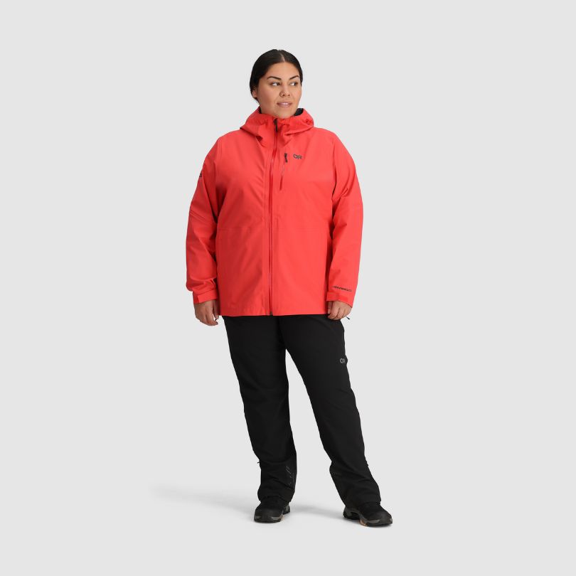 Plus size black rain jacket online