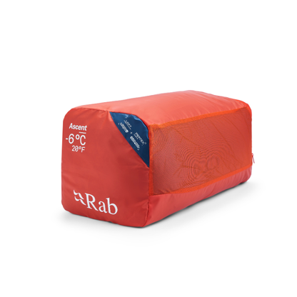 Rab Ascent -6C / 21F Down Sleeping Bag | Wide Fit for Plus-Size Campers