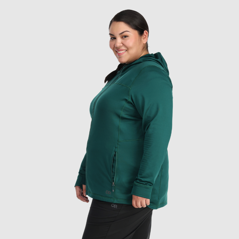 CLEARANCE: Outdoor Research Women's Vigor full-zip grid fleece | Size 1X (UK 18-20)