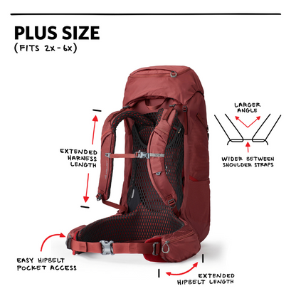 Gregory Kalmia PLUS 60 | Plus Size Backpack | Women's Fit | CLEARANCE