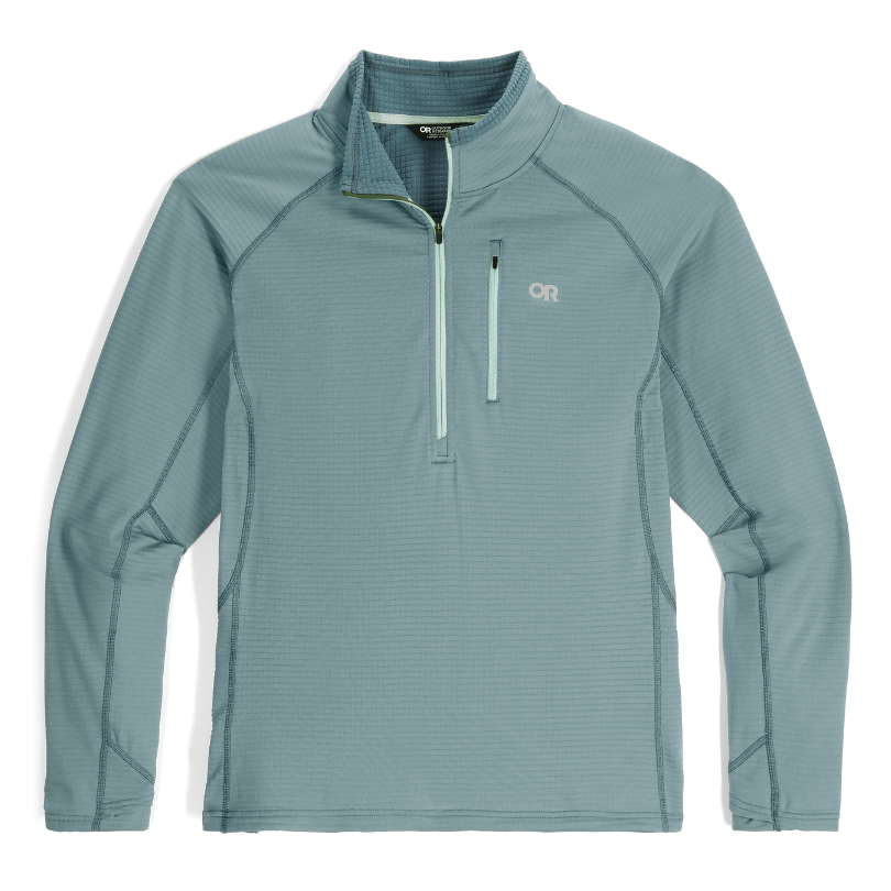 Gilet Outdoor Research Trail Mix Homme – Gris – Taille L – Polaire – Idéal Rando