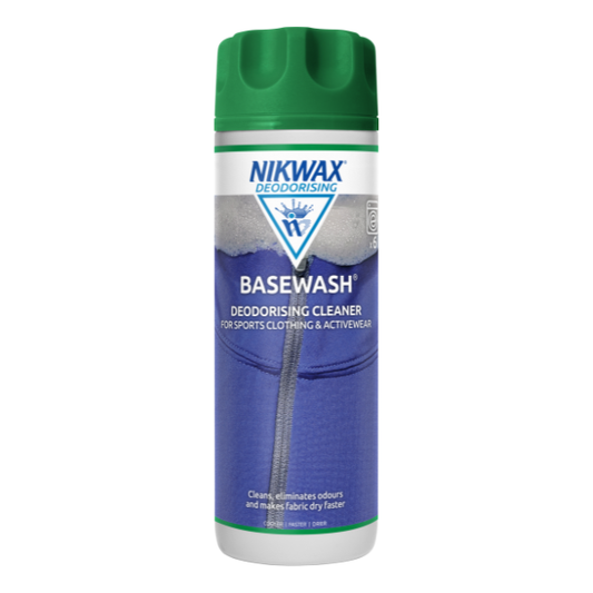 Nikwax Basewash deodorising cleaner for sports clothing and activewear 300ml bottle