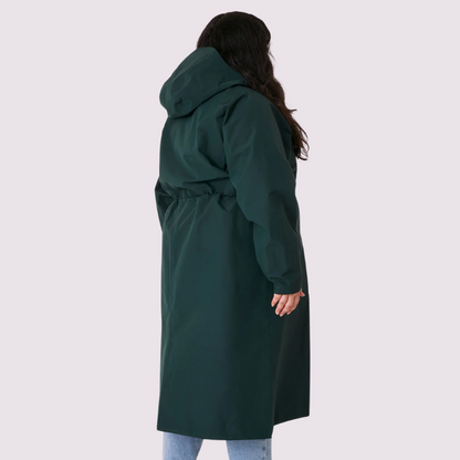 Amble Women's Overland Long Waterproof Jacket | Plus Size Rain Coat