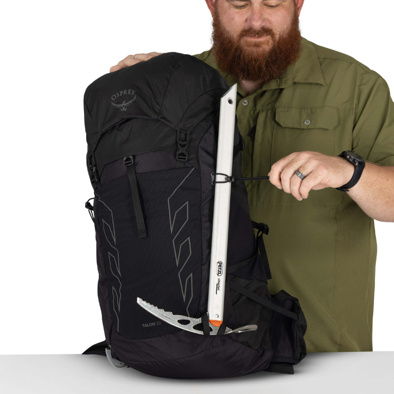 can the osprey talon 33 be carry on luggage Phantom Grey/ Dark Charcoal the pack includes dual upper and lower side compression straps and stretch mesh side pockets for water bottles or extra gear Osprey Talon 33 Backpack for
