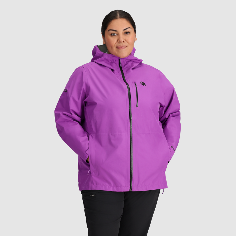 Plus size gore tex rain jacket women's discount