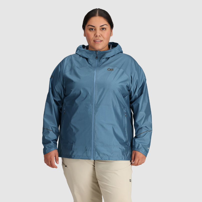 Outdoor Research Helium Rain Jacket Women s Plus Size UK 18 32 Vampire Outdoors