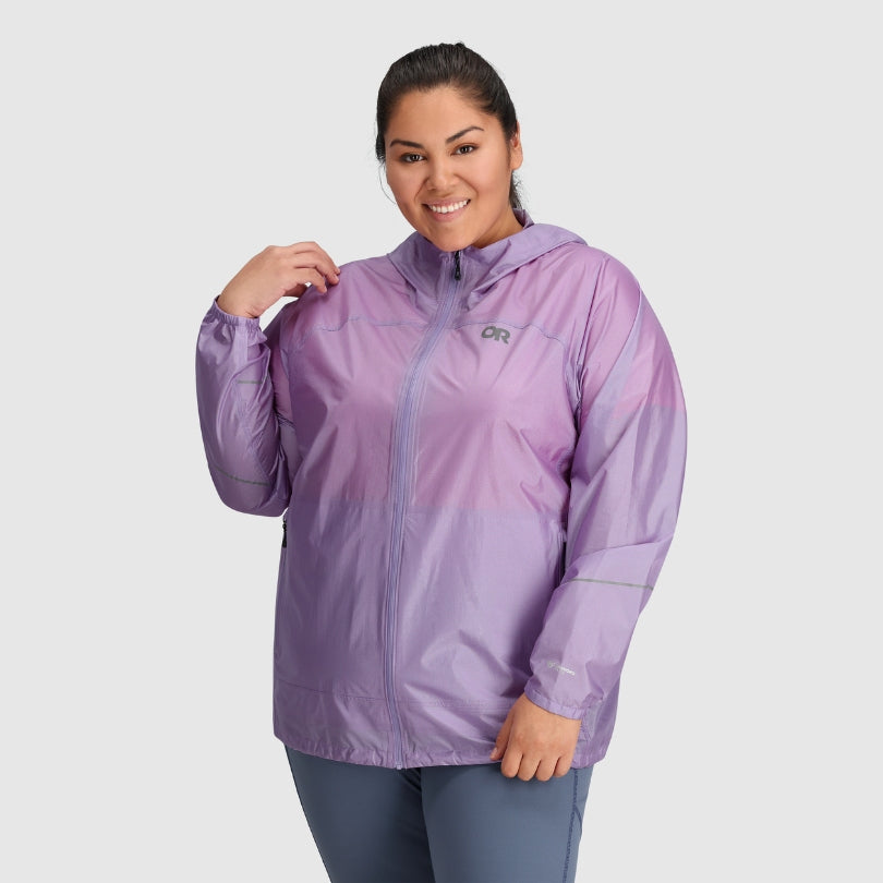 Women's plus packable hot sale rain jacket