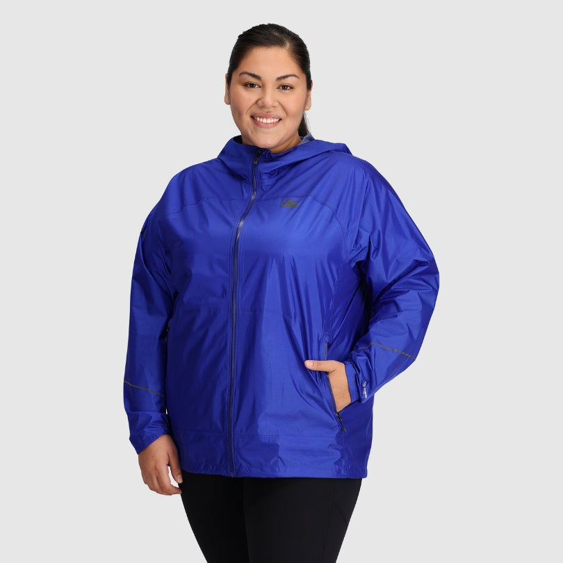 Outdoor Research Women's PLUS SIZE Helium Rain Jacket | Waterproof Coat